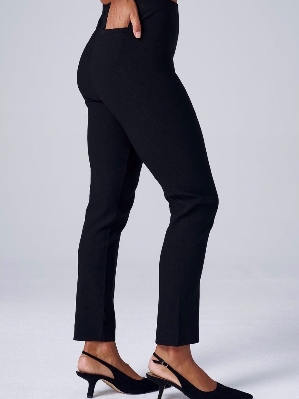 Franne Gold Black Slim Ankle Magic Pants